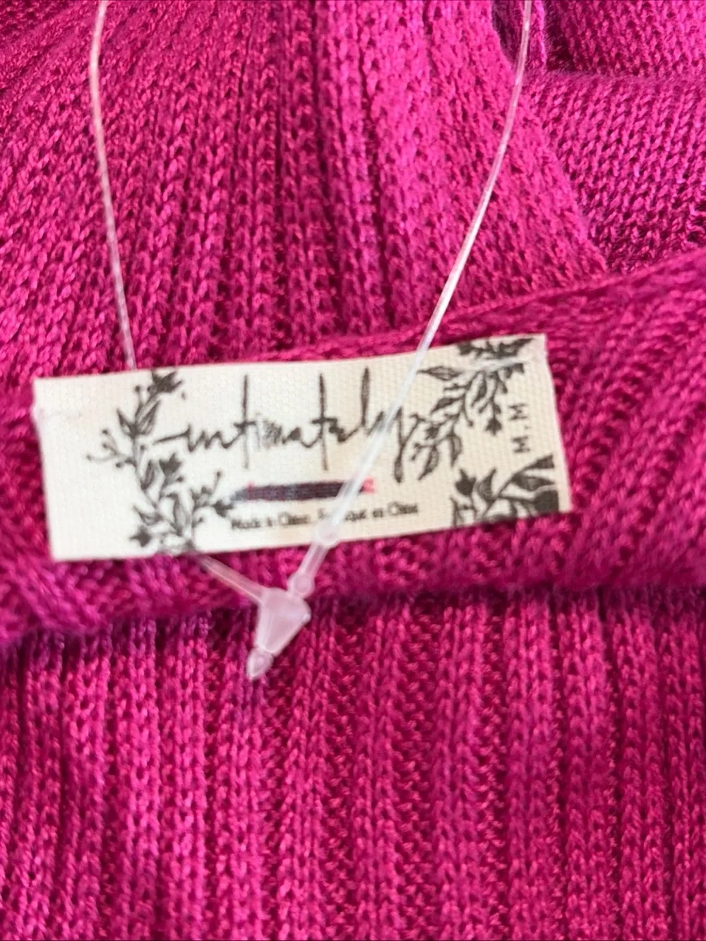 Intimately Free People Medium Magenta Ribbed Racerback Tank Cropped Knit Top - Picture 8 of 9
